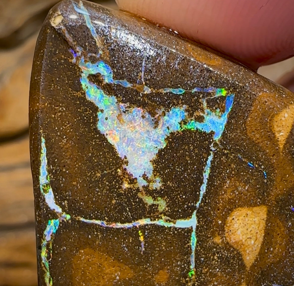 113.8cts - Australian Boulder Opal Rub from Winton - Opal Whisperers
