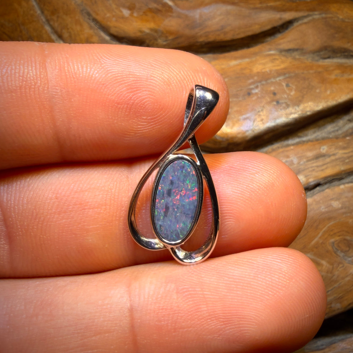 75% Off Card! Sterling Silver - Queensland Boulder Opal Doublet Pendant