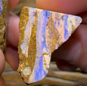 91.8cts - Boulder Pipe Opal Rough Pair. Australian Opal