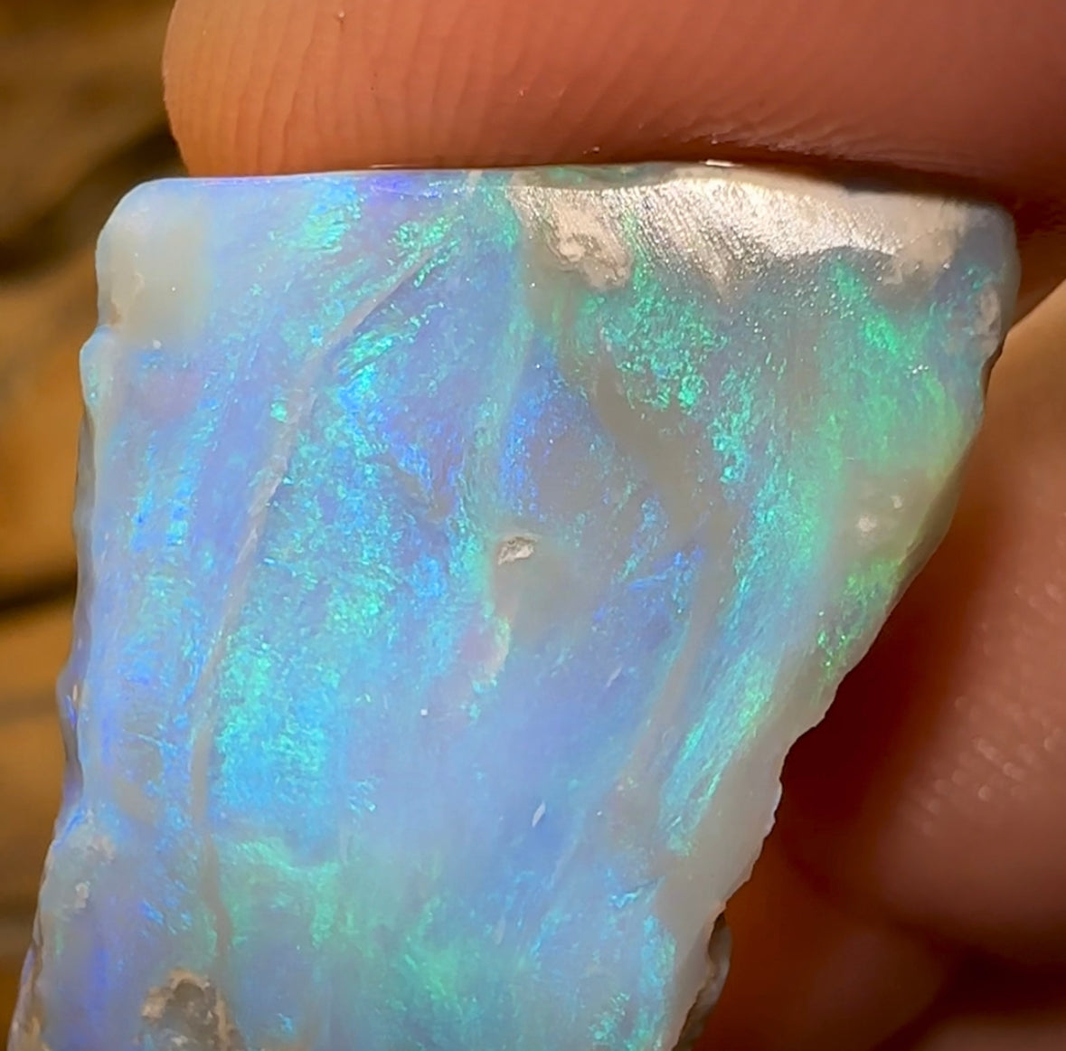 21.1cts - Lightning Ridge Dark Opal Rub - Opal Whisperers