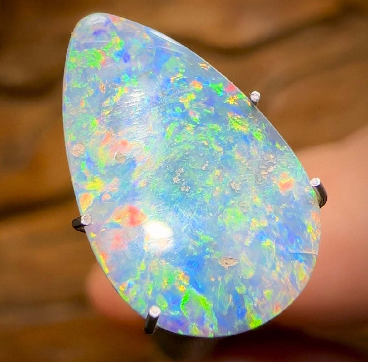 1.7cts - Australian Semi Black Opal from Lightning Ridge - Opal Whisperers