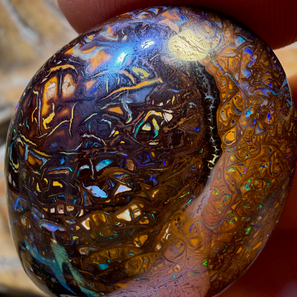 Aren’t you glad you waited till the end Card! 107.6cts - Tribal Yowah Nut Opal. Australian Opal