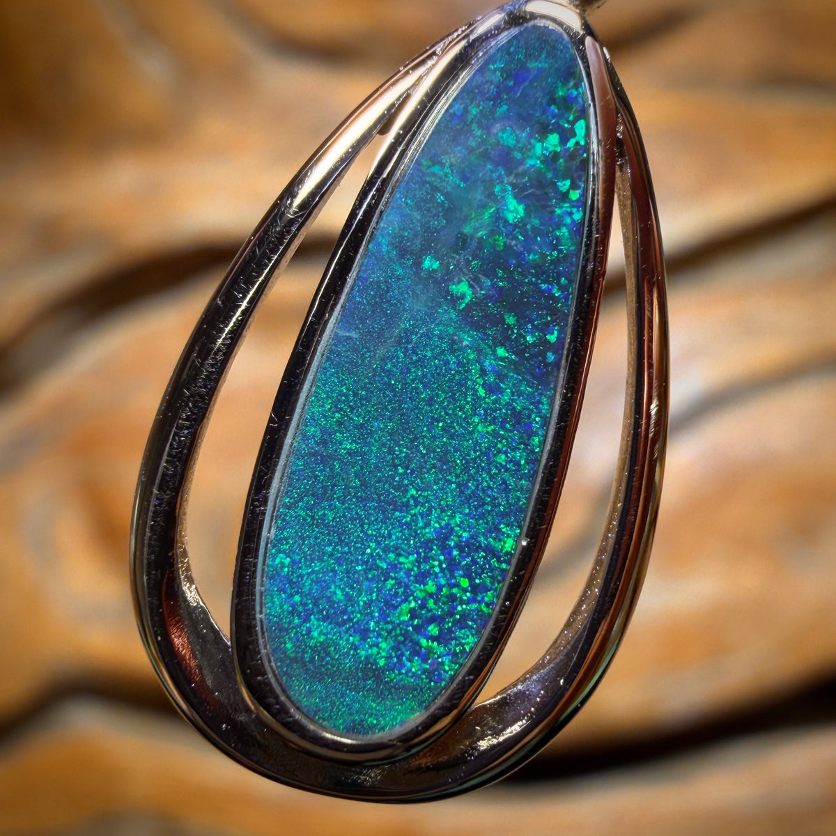 Sterling Silver - Queensland Boulder Opal Doublet Pendant