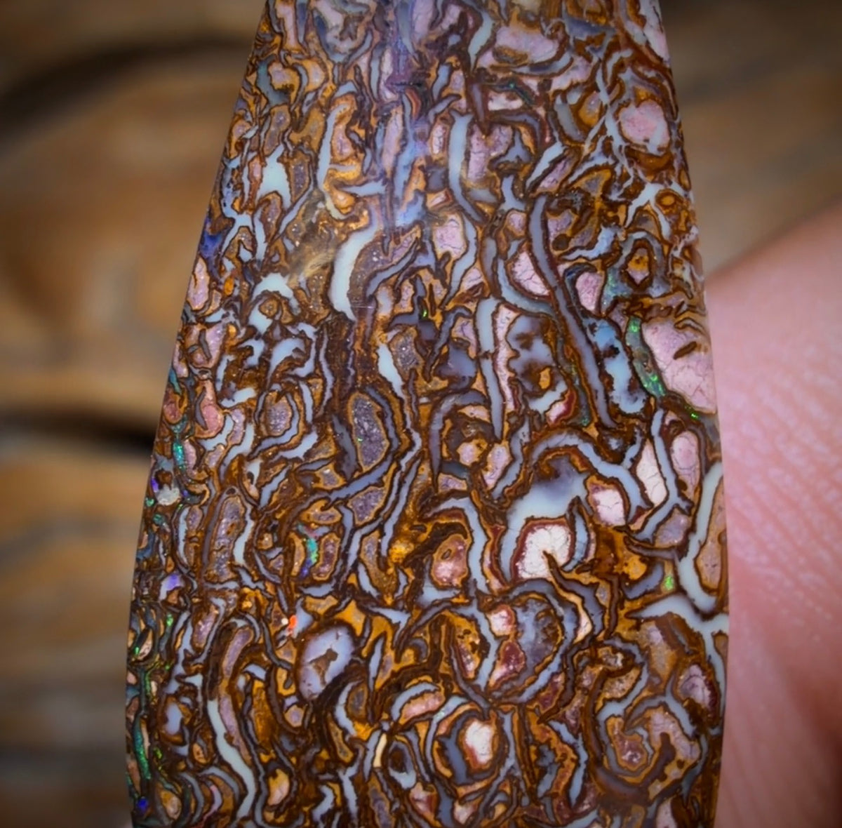 17.4cts - Tribal Yowah Nut Opal. Australian Opal