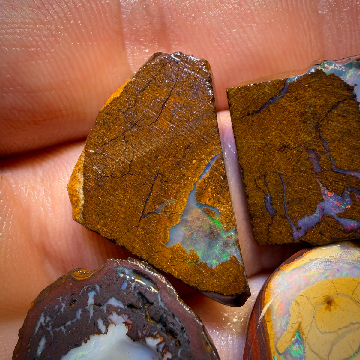 137.3cts - 4x Yowah Nut Rough Opal Parcel. Australian Boulder Opal