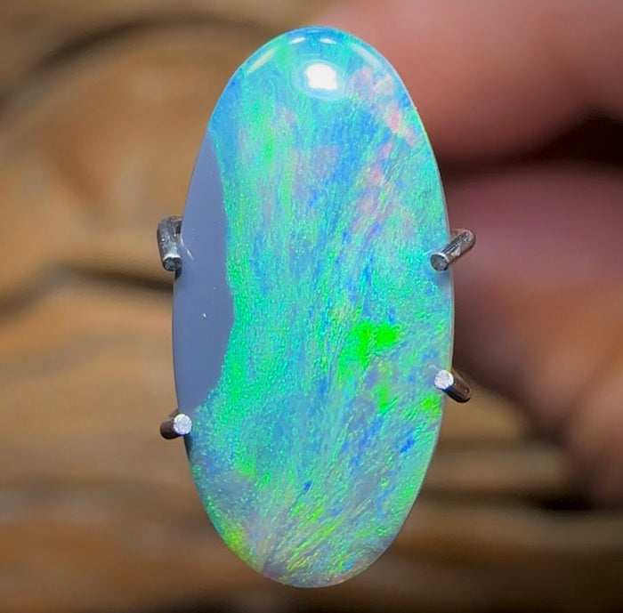 (Template) 1.3cts - Lightning Ridge Semi Black Opal - Opal Whisperers