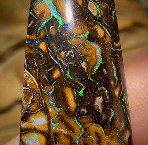 44.4cts - Australian Boulder Opal. Tribal Pattern