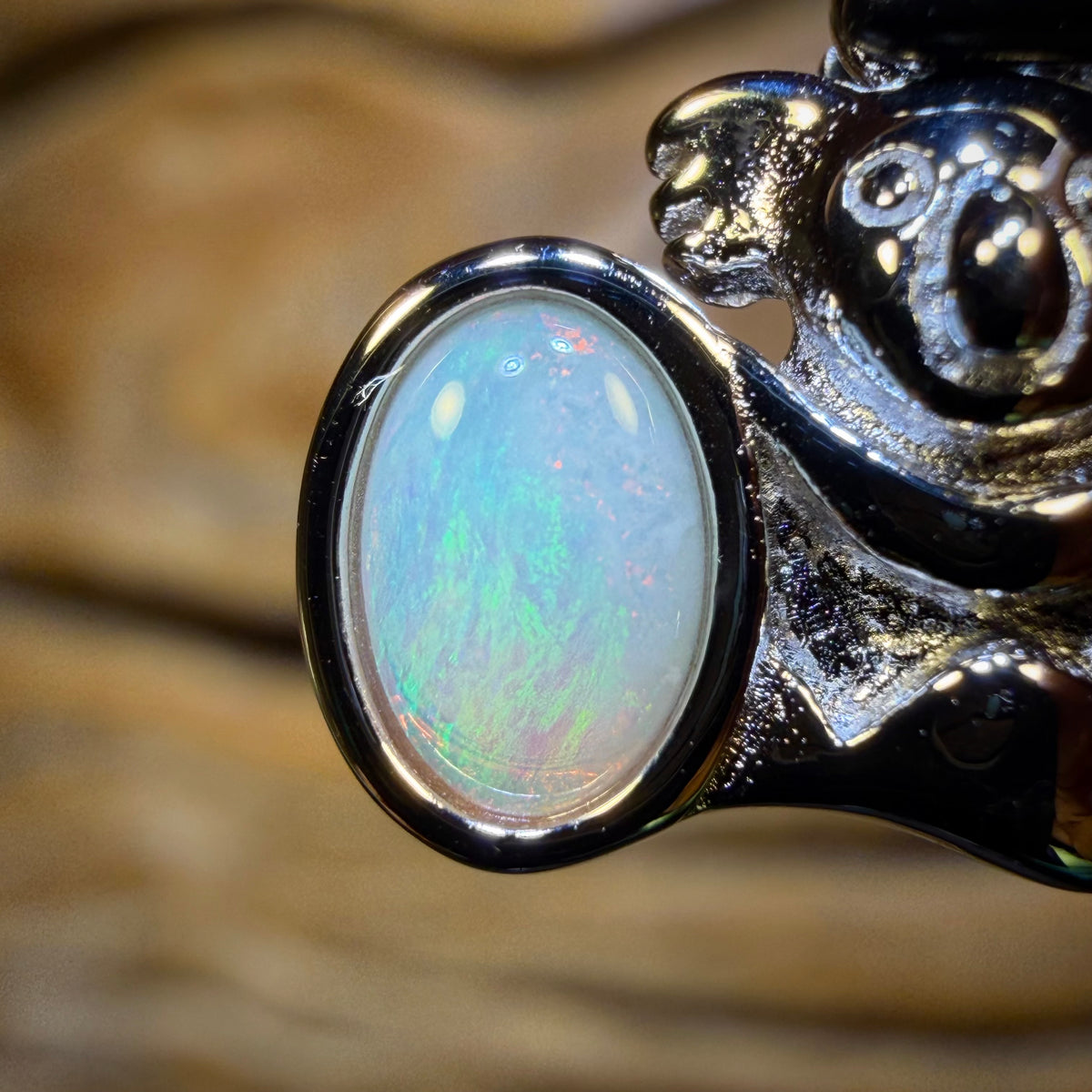 Sterling Silver - Solid South Australian Crystal Opal Pendant