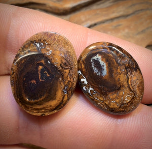 28.3cts - Yowah Nut Kernel Opal Pair BARGAIN