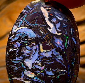 48.3cts - Koroit Nut Opal.Top Tribal Double Sided Contrasting Patterns Australian Opal