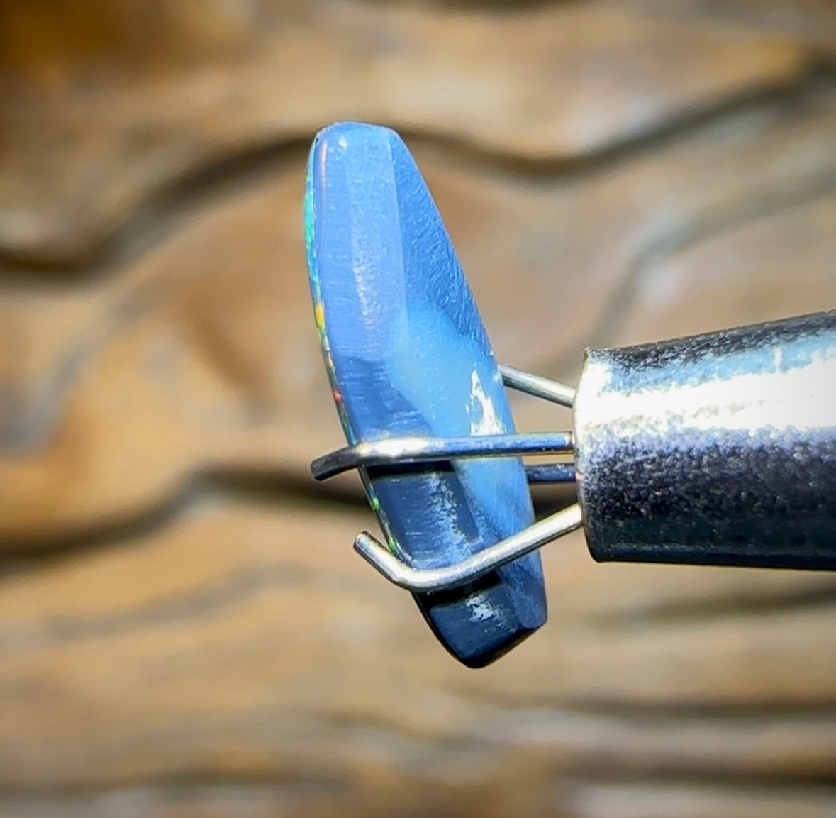 1.1cts - Lightning Ridge Black Opal Doublet - Opal Whisperers