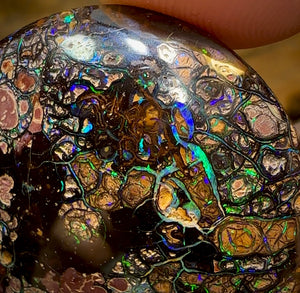 82.3cts - Australian Boulder Opal. Top Tight Tribal Pattern