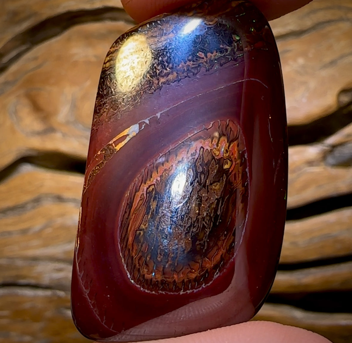 127.2cts - Huge Tribal Queensland Black Boulder Opal from Koroit