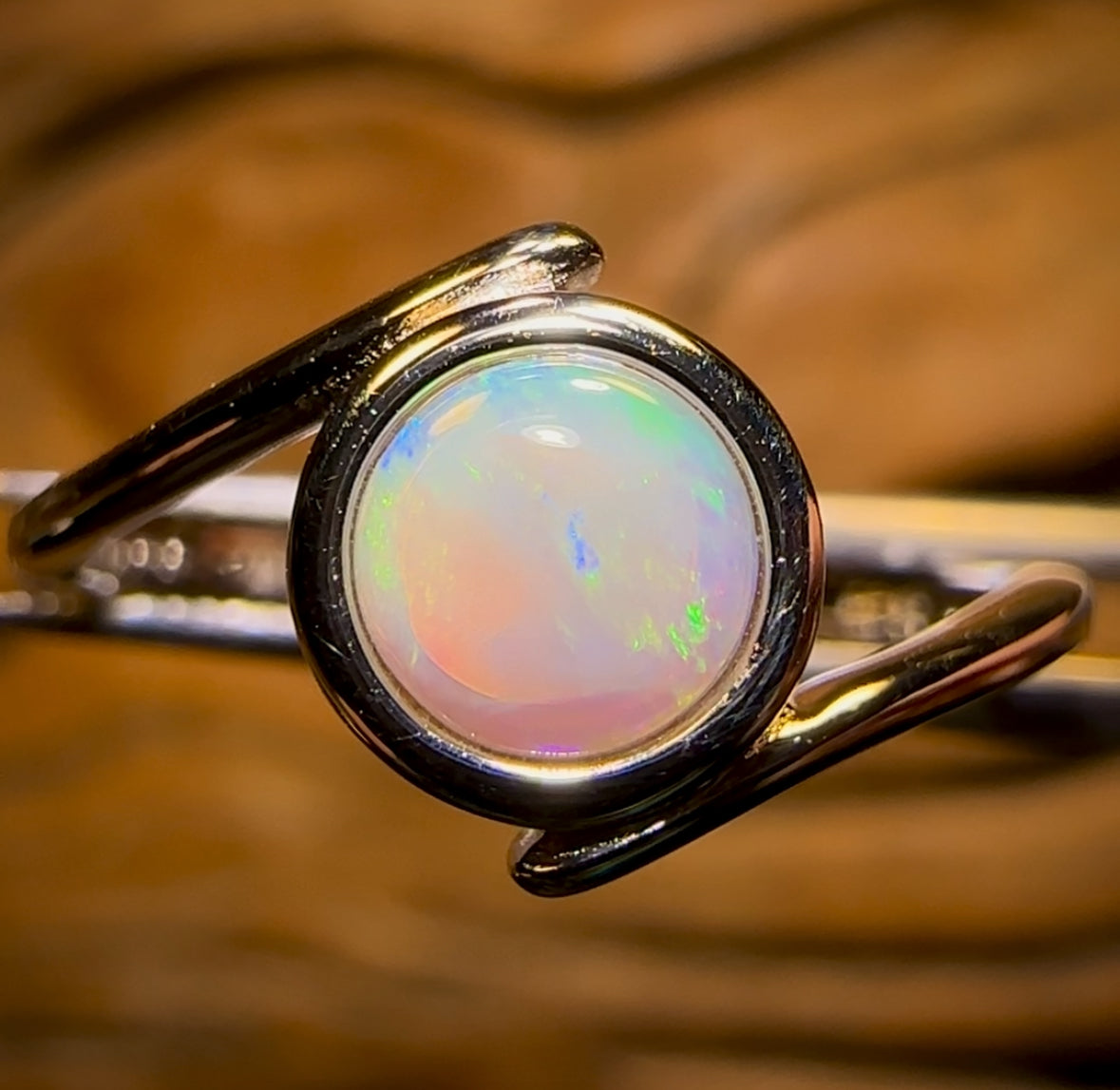 Sterling Silver - South Australian Crystal Opal Ring