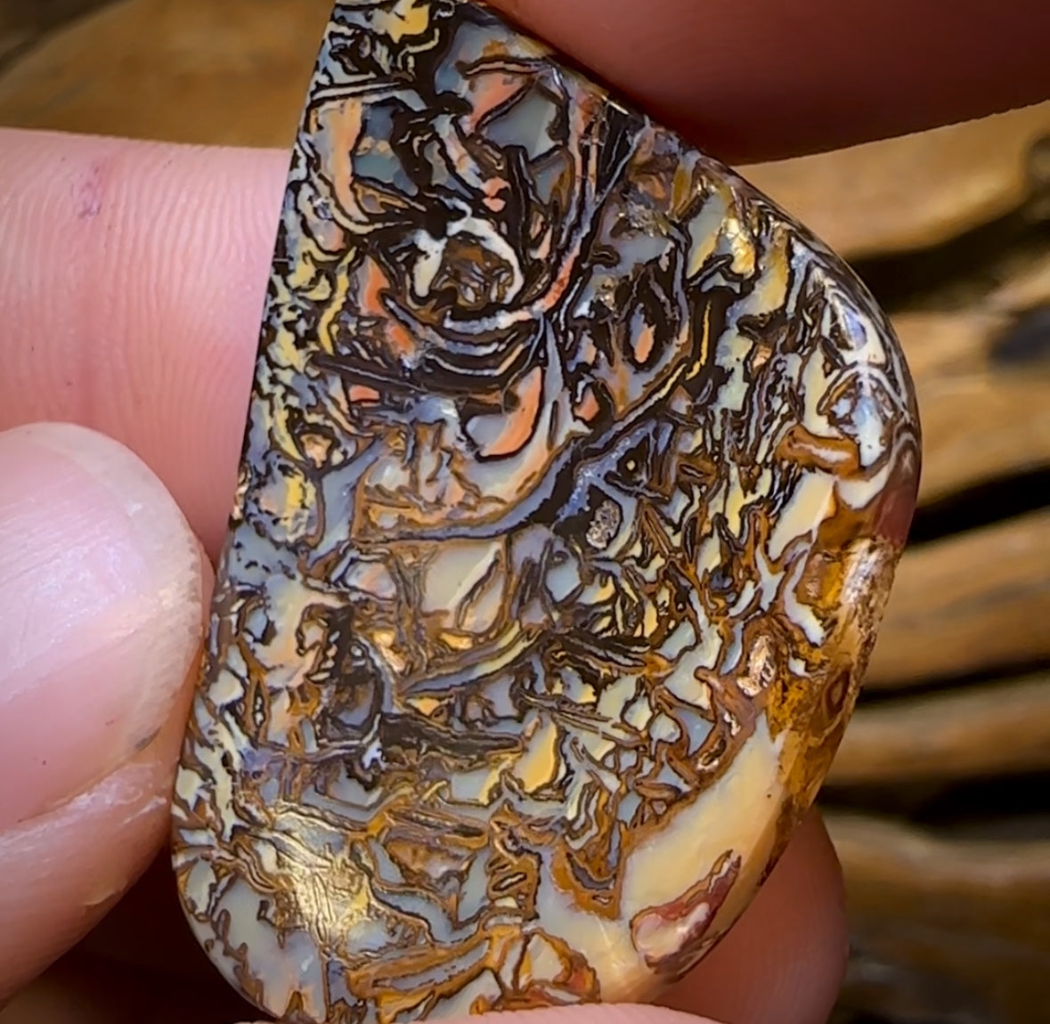 35.9cts - “Cool Concave” Tribal Queensland Boulder Opal. Double Sided!