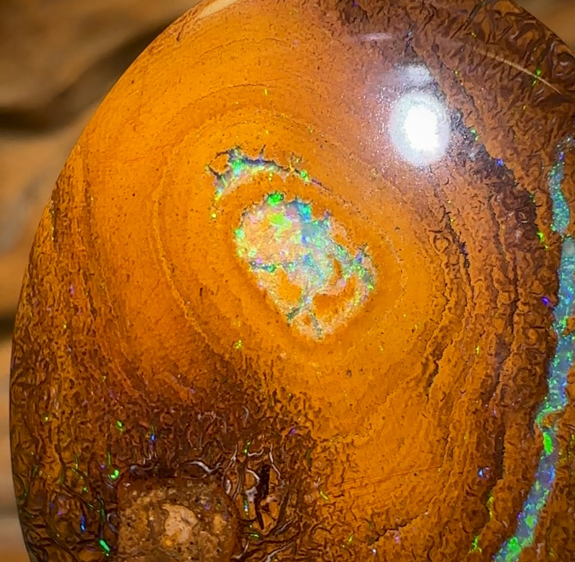 39.9cts - Yowah Nut Tribal Kernel Opal. Double Sided!
