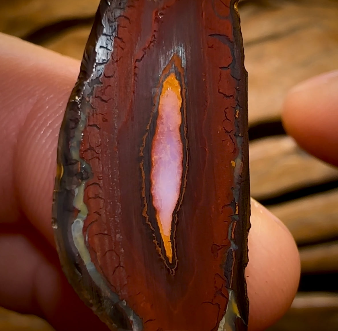 40.9cts - Yowah Nut Crystal Centre Rough Pair