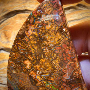 375cts - Huge Tribal Yowah Nut Opal Specimen. Double Sided!
