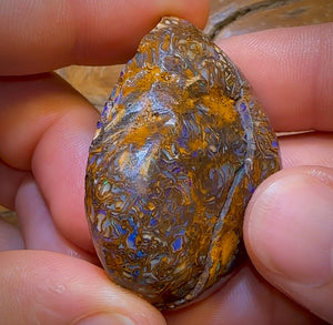Bargain Card! 217.2cts - Tribal Yowah Nut Opal Rough Pair. Australian Opal