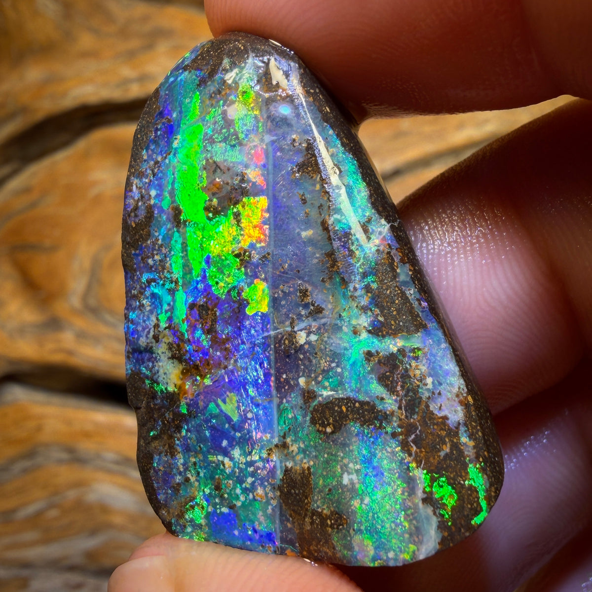 79.7cts - TOP Queensland Boulder Opal Rub. Featured on ‘OUTBACK OPAL HUNTERS’!!