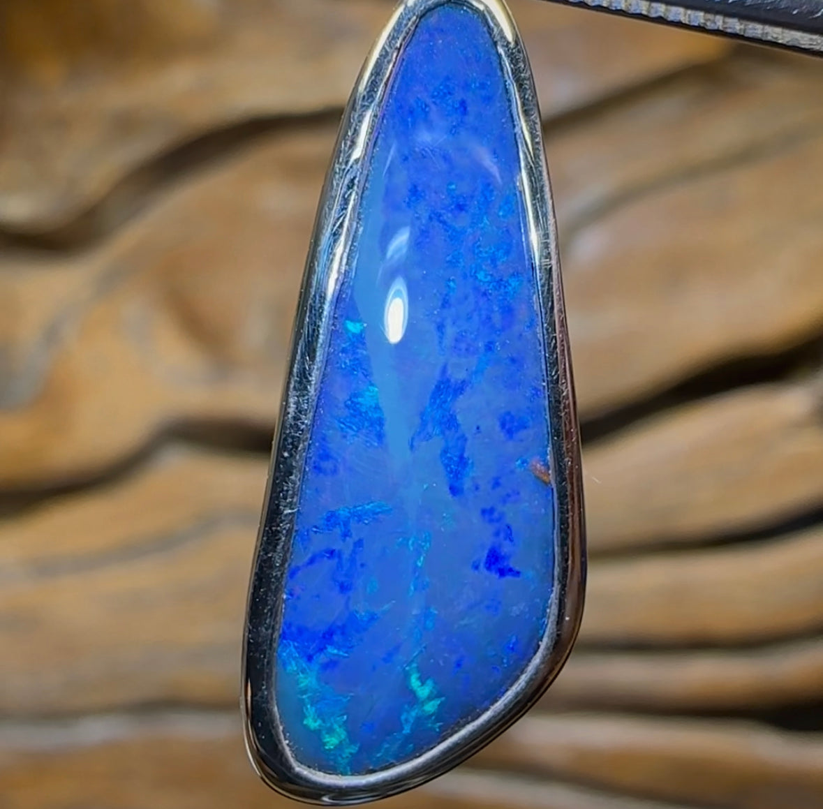 Sterling Silver - Solid Australian Boulder Opal Pendant - Opal Whisperers