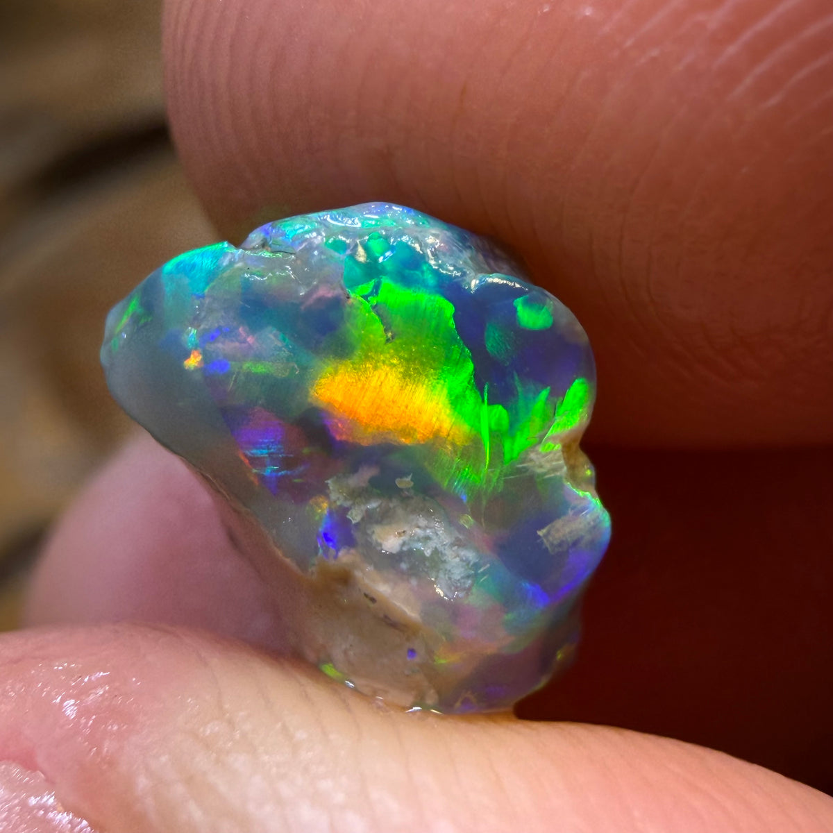 HDW 5.1cts - Lightning Ridge Dark Crystal Opal Rough Piece