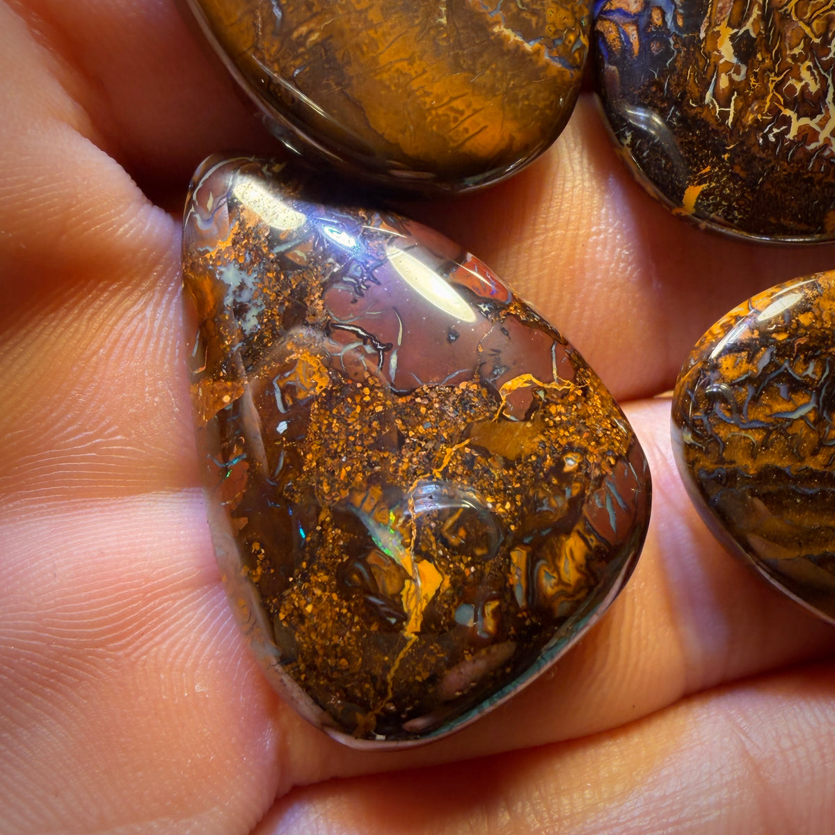 🔒197.8cts - 5x Australian Tribal Boulder Opal’s. Wholesale Dealers Parcel