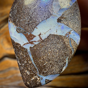 34 x 23mm - Drilled Australian Boulder Opal Necklace