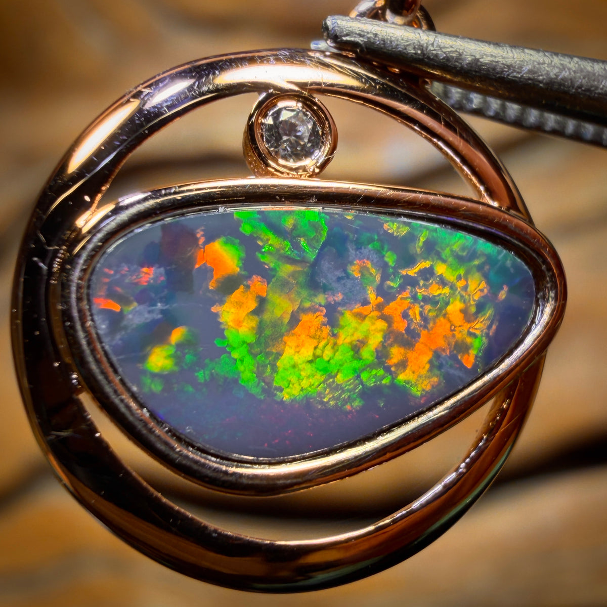 Sterling Silver - Queensland Boulder Opal Doublet Pendant