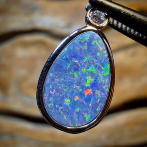 Sterling Silver - Queensland Boulder Opal Doublet Pendant
