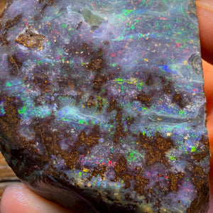 838.5cts - Amazing Queensland Boulder Seam Opal Rough Piece. Natural Split