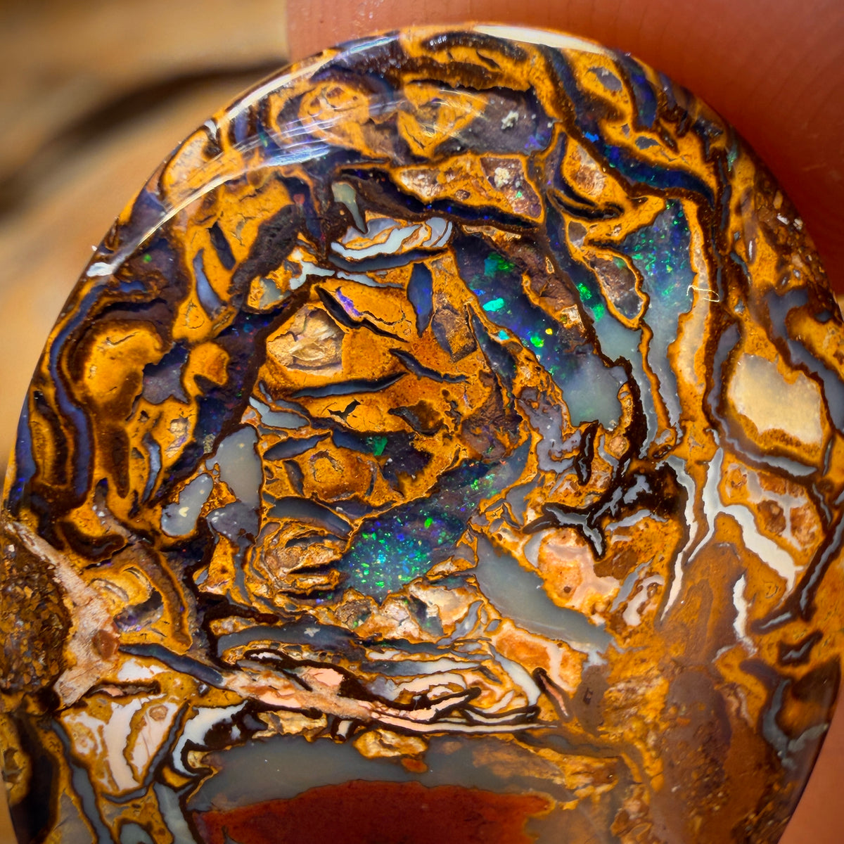 25.1cts - Eye Pair 2/2 Tribal Queensland Boulder Opal from Yowah