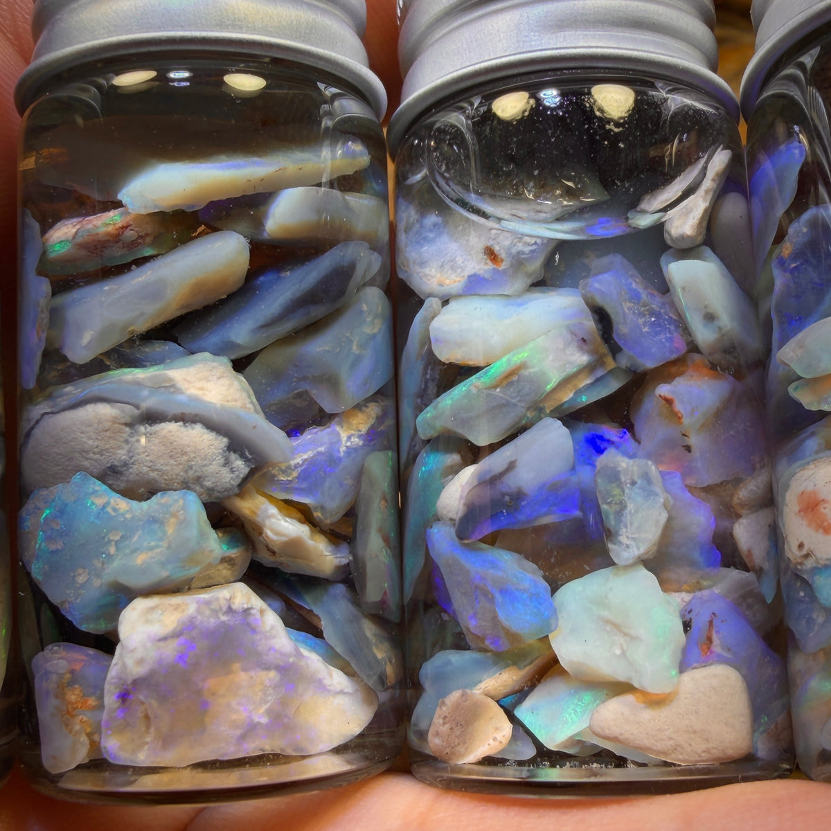 45cts Lightning Ridge Opal Rough Chip Vials. BULK LISTING