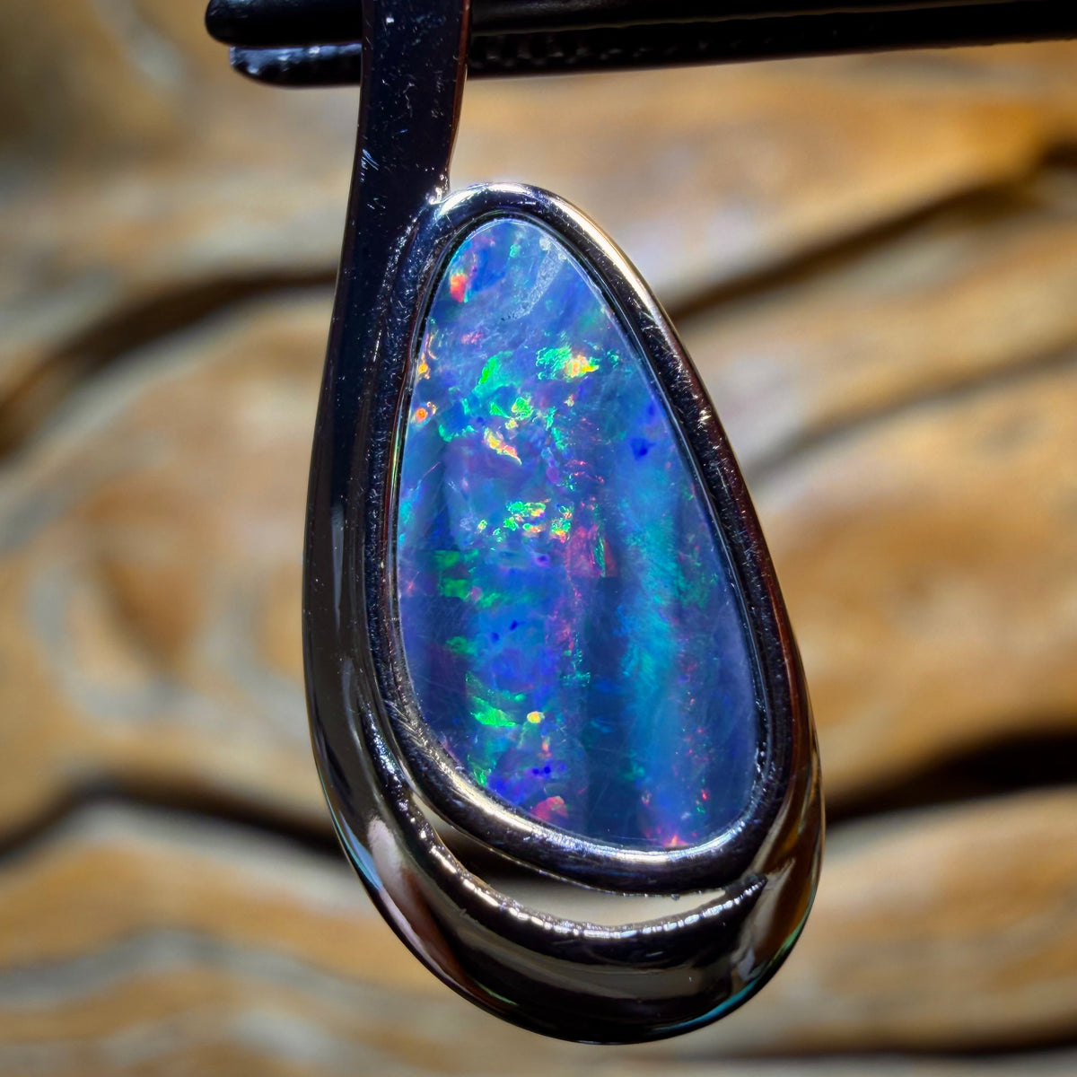OpalFest 80% Off WildCard! Sterling Silver - Queensland Boulder Opal Doublet Pendant