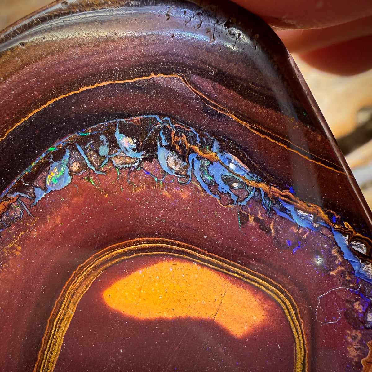 355.1cts - Massive Tribal Australian Boulder Opal Polished Specimen. Double Sided Bargain $1/ct