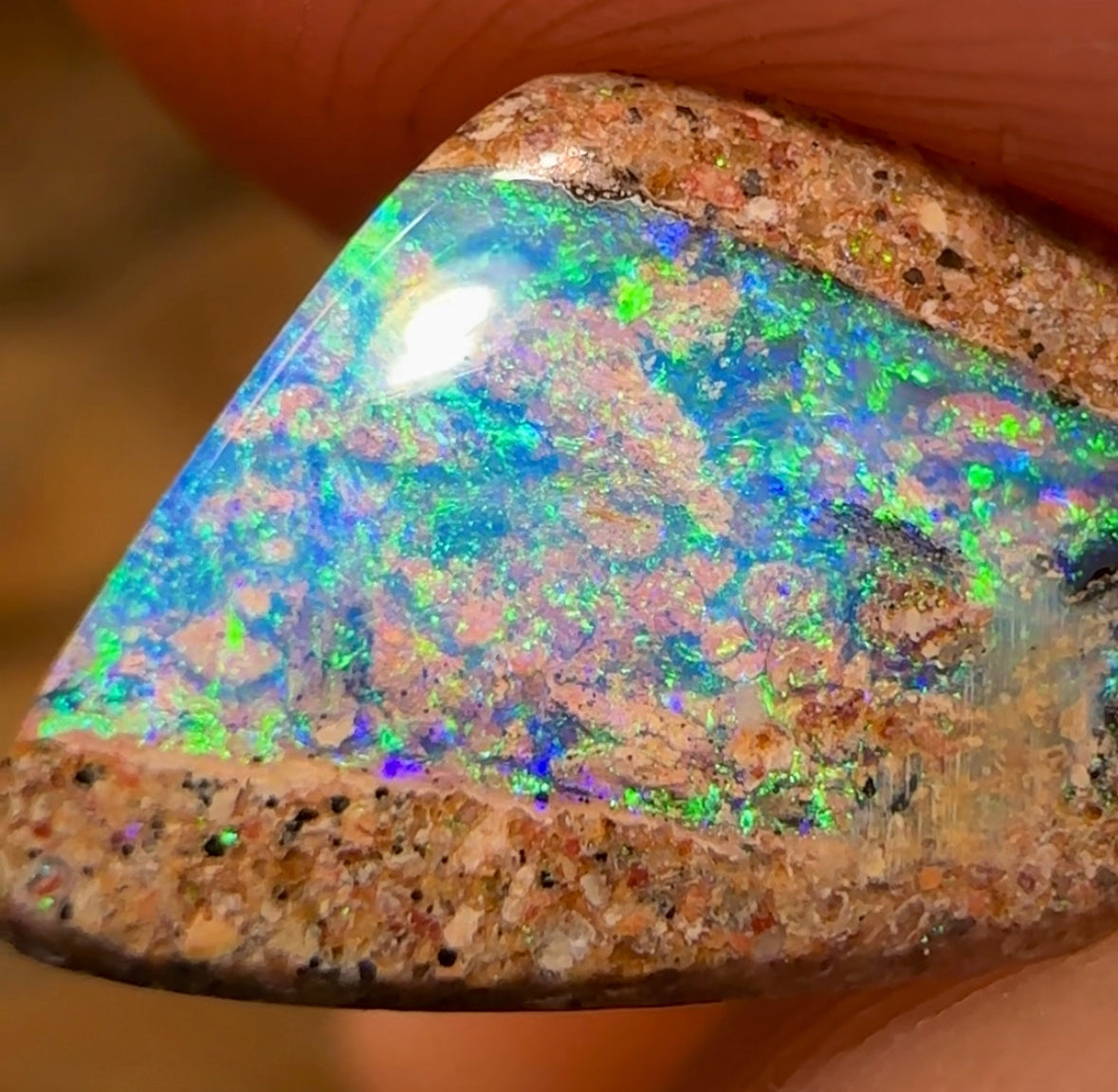 3.2cts - Boulder Pipe Crystal Australian Opal - Opal Whisperers