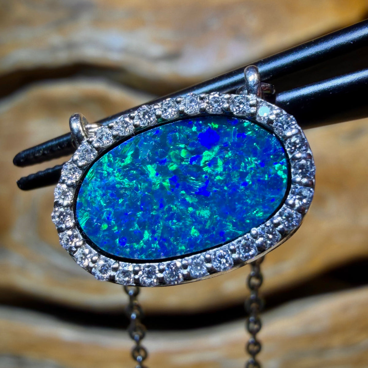 Sterling Silver - Queensland Boulder Opal Doublet Pendant