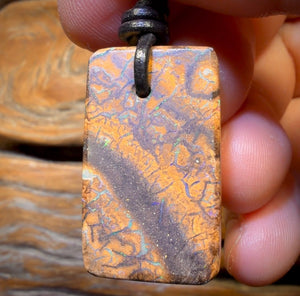 30 x 18mm - Drilled Tribal Queensland Boulder Opal Necklace