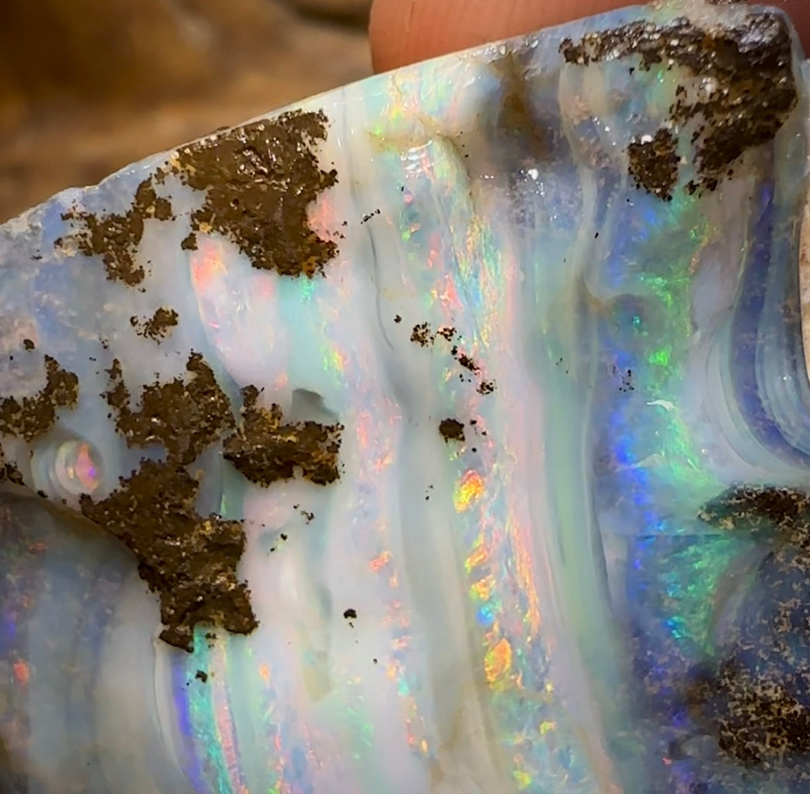 (Template) 210.7cts - Australian Boulder Opal Rub. Natural Split - Opal Whisperers
