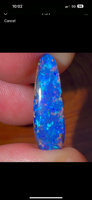 4.25cts - DEEP BLUE Oceanic Solid Boulder Pipe Opal - Opal Whisperers