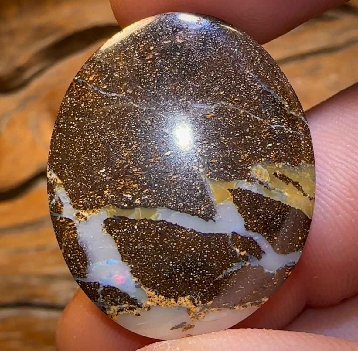 🔨 AUCTION 🔨 No Reserve 35.4cts - “Zig Zag”Queensland Boulder Seam Opal