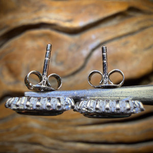 Sterling Silver - Australian Boulder Opal Doublet Stud Earrings