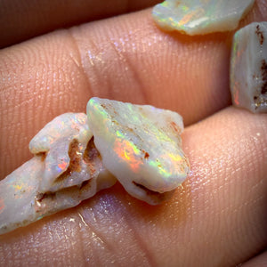 16.2cts - 4x Rare Mintabie Opal Rough Parcel. South Australian Opal