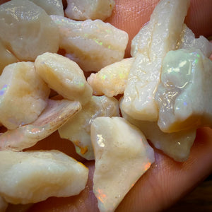 100.4cts - 20x South Australian White Opal Rough Parcel