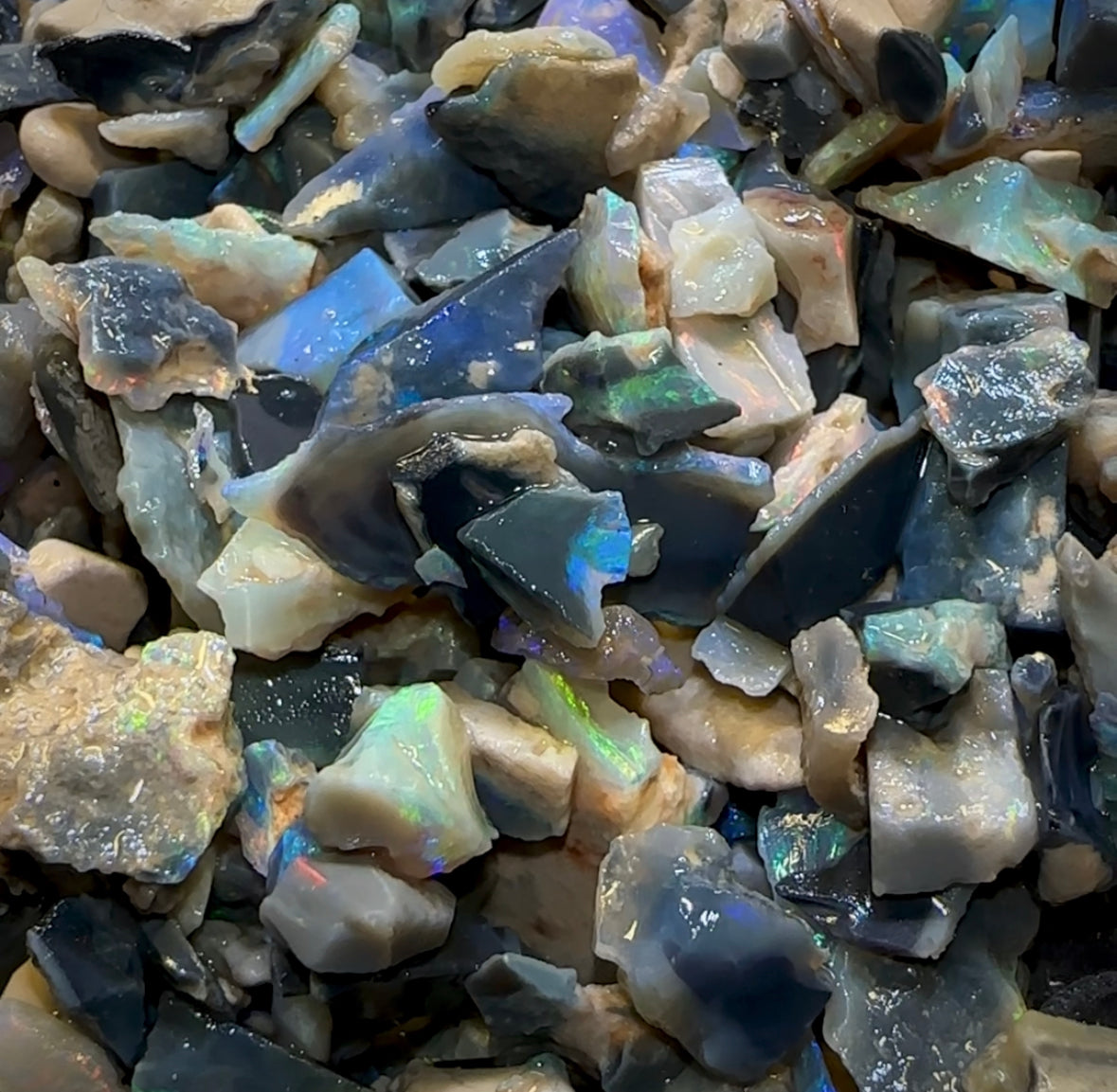 50cts - Lightning Ridge Opal TOP Rough Chip Parcels. BULK LISTING Bargain $3/Ct - Opal Whisperers