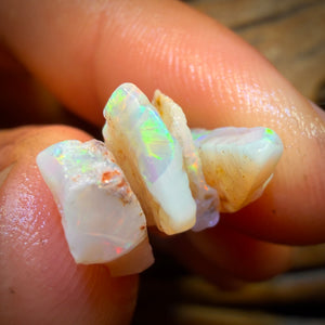 12.6cts - 4x Rare Mintabie Opal Rough Parcel. South Australian Opal