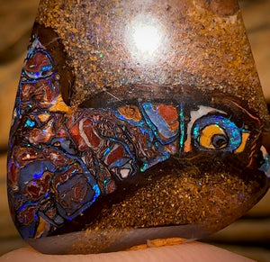 18.2cts - “Swoosh” Double Sided Yowah Nut Conglomerate Opal Bargain