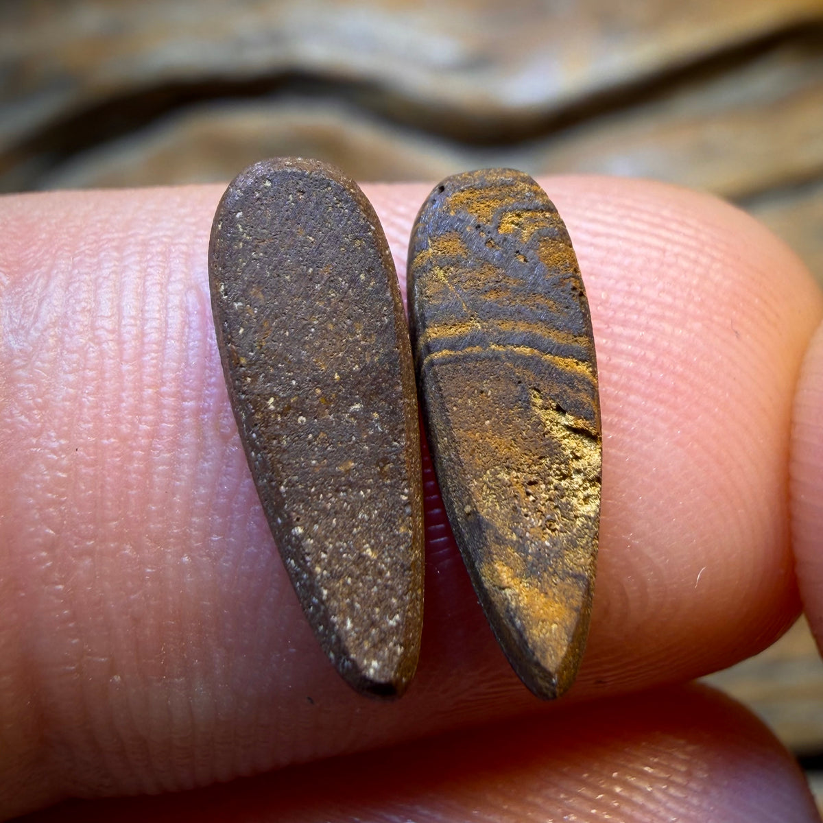 Dad and Mum Card! 2.8cts - Australian Boulder Opal Doublet Pair
