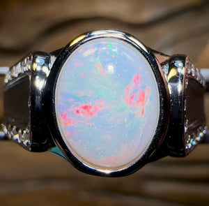 Sterling Silver - South Australian Crystal Opal Ring