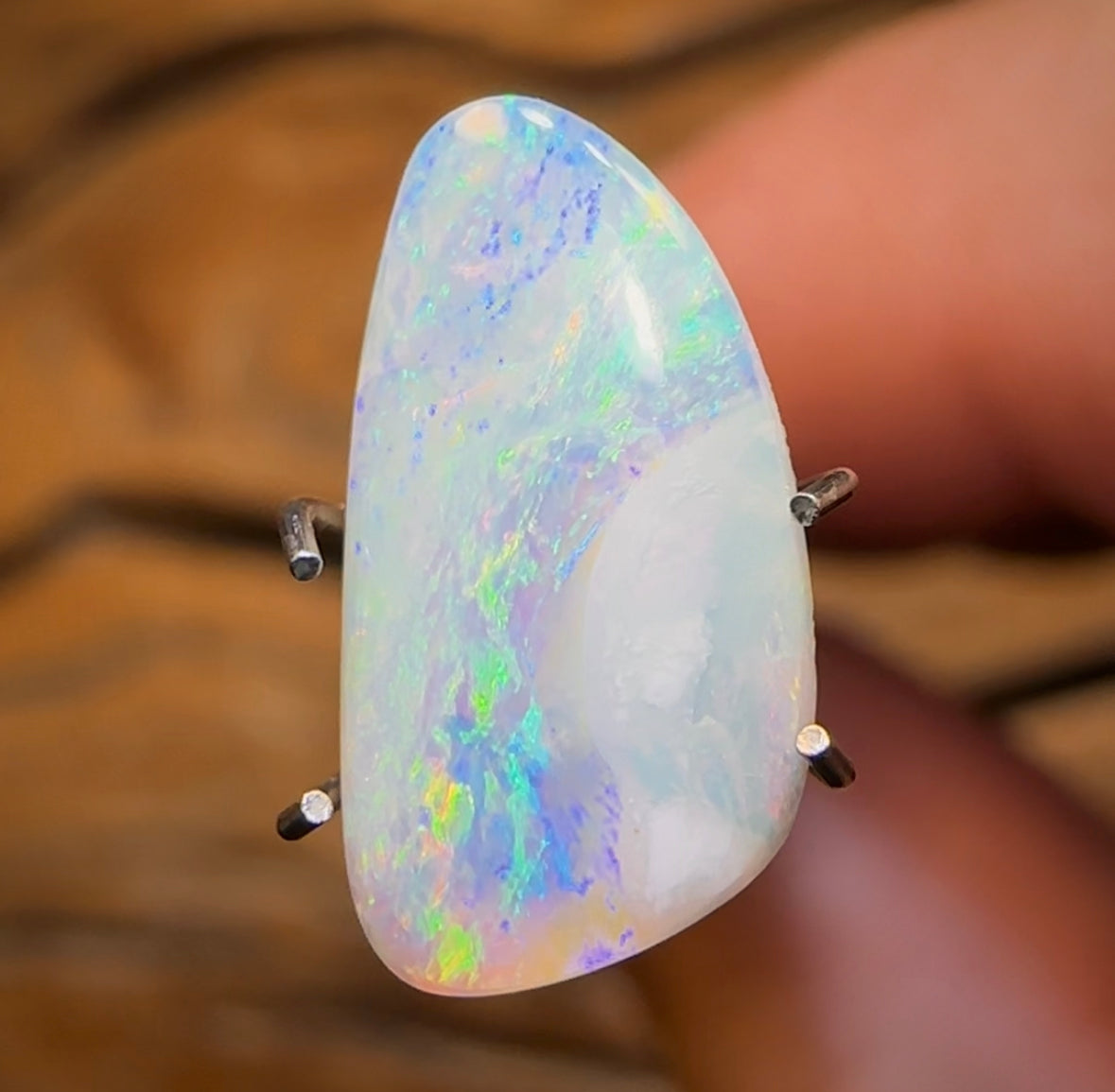 2.8cts - “Pastel Wave” Queensland Boulder Seam Opal